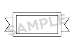 Outline Badge &amp; Banner Clip Art Set Product Image 3
