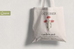 Birth Month October Flower Watercolor Clipart Sublimation Product Image 3