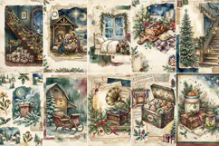 Winter Night Junk Journal Digital Paper| Junk Journal Product Image 5