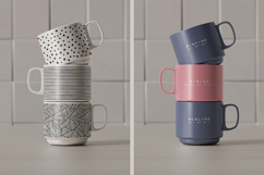 Stackable Ceramic Mugs Mockup Product Image 3