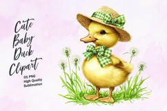 Cute baby duck clipart sublimation png Product Image 1