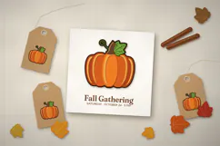 3D Layered Pumpkin SVG Product Image 4
