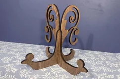Flourish Easel Art Stand and Coffee Sign SVG laser cut files Product Image 3