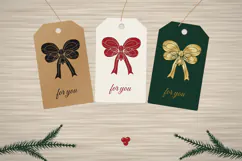 Christmas Bow with Holly and Jingle Bell SVG Product Image 4