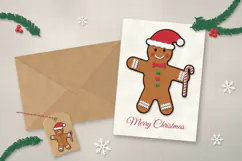 3D Layered Gingerbread Man SVG Christmas Paper Cut File Product Image 3