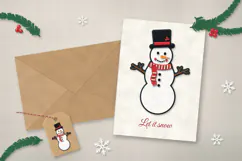 3D Layered Snowman SVG Christmas Paper Cut File Product Image 5