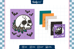 Halloween Skull Shadow Box 3D SVG Product Image 3