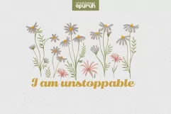 Floral "I AM" Affirmation Quotes T-Shirt Design 03 Product Image 1