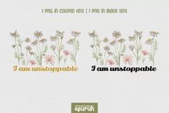 Floral "I AM" Affirmation Quotes T-Shirt Design 03 Product Image 2