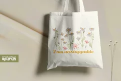 Floral "I AM" Affirmation Quotes T-Shirt Design 03 Product Image 3