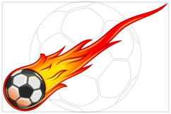 Vector design of a burning soccer ball symbol Product Image 3