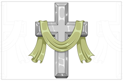 Christian Cross with Sacred Mantle Product Image 3