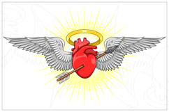 Realistic Anatomical Heart with Wings Product Image 3