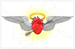 Realistic Heart Pierced by an Arrow of Love Product Image 3