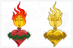 Cross with the Sacred Heart of Jesus Product Image 3