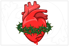 Realistic Heart with Bouquet of Roses Product Image 3