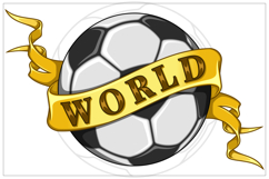 Soccer ball symbol surrounded by ribbon Product Image 3