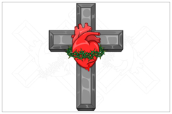 Christian Cross and Sacred Heart Product Image 3