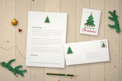 Flat Merry Christmas Tree SVG Product Image 5
