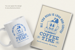 Retro Coffee T-Shirt Cartoon Character Product Image 3