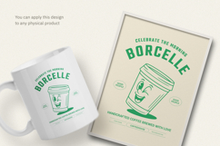 Winking Coffee Cup Logo, T-Shirt Design Product Image 3