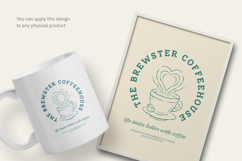 Coffeehouse Whimsical T-Shirt Design Canva &amp; Illustrator Product Image 3