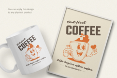 But First Coffee Retro T-Shirt Design Product Image 3