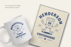Retro Coffeehouse Cartoon Mascot Design Product Image 3