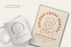 Golden Crust Bakery Retro T-Shirt Design Product Image 3