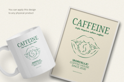Caffeine Quote Modern Graphic T-Shirt Product Image 3