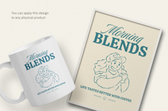 Morning Blends Whimsical T-Shirt Design Product Image 3