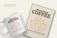 Morning Coffee Retro Graphic T-Shirt Product Image 3