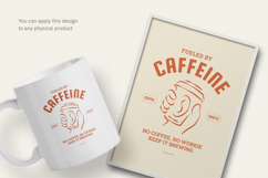 Caffeine Hustle Retro T-Shirt Design Product Image 3
