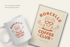 Retro Coffee Club T-Shirt Cartoon Mascot Product Image 3