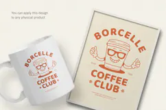 Retro Coffee Club T-Shirt Cartoon Mascot Product Image 3