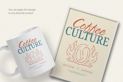 Coffee Culture Modern Graphic T-Shirt Product Image 3