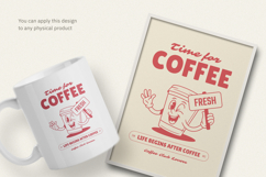Fresh Coffee Retro T-Shirt Design Product Image 3