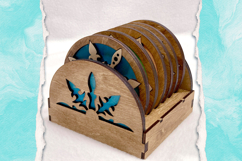 Mediterranean Coasters with Holder SVG laser cutter files Product Image 3