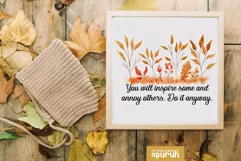 Autumn Floral Motivational Quotes Sublimation 03 Product Image 4