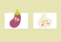 Blushing Cute Vegetable Characters Doodle Illustration Set Product Image 4