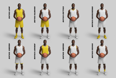 6 Basketball Jersey Mockups. Generated AI Product Image 3