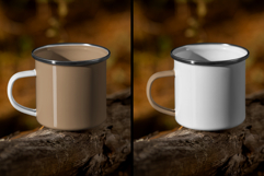 8 Enamel Metal Mug Mockups Outdoor Camping Edition Product Image 3