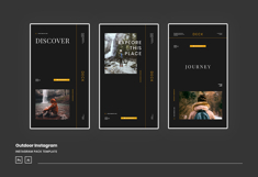 Backpacker Instagram Post &amp; Story Template Product Image 4