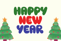 Christmas Bubbly - All Caps Bold Cute Font Product Image 3