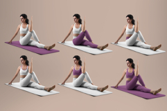 6 Mockups Leggings, Top and Mat for Yoga and Pilates. vol.01 Product Image 3