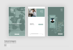 Podcast Instagram Post &amp; Story Template Product Image 3
