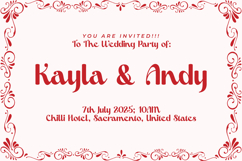 Wedding Destiny - Pretty Elegant Cursive Font Product Image 3