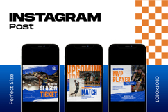 Hoops Basketball Instagram Post &amp; Story PSD Template Product Image 3