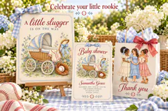Baseball Baby Shower Clipart Product Image 3