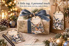 Blue Gingham Christmas Gift Tags Product Image 4